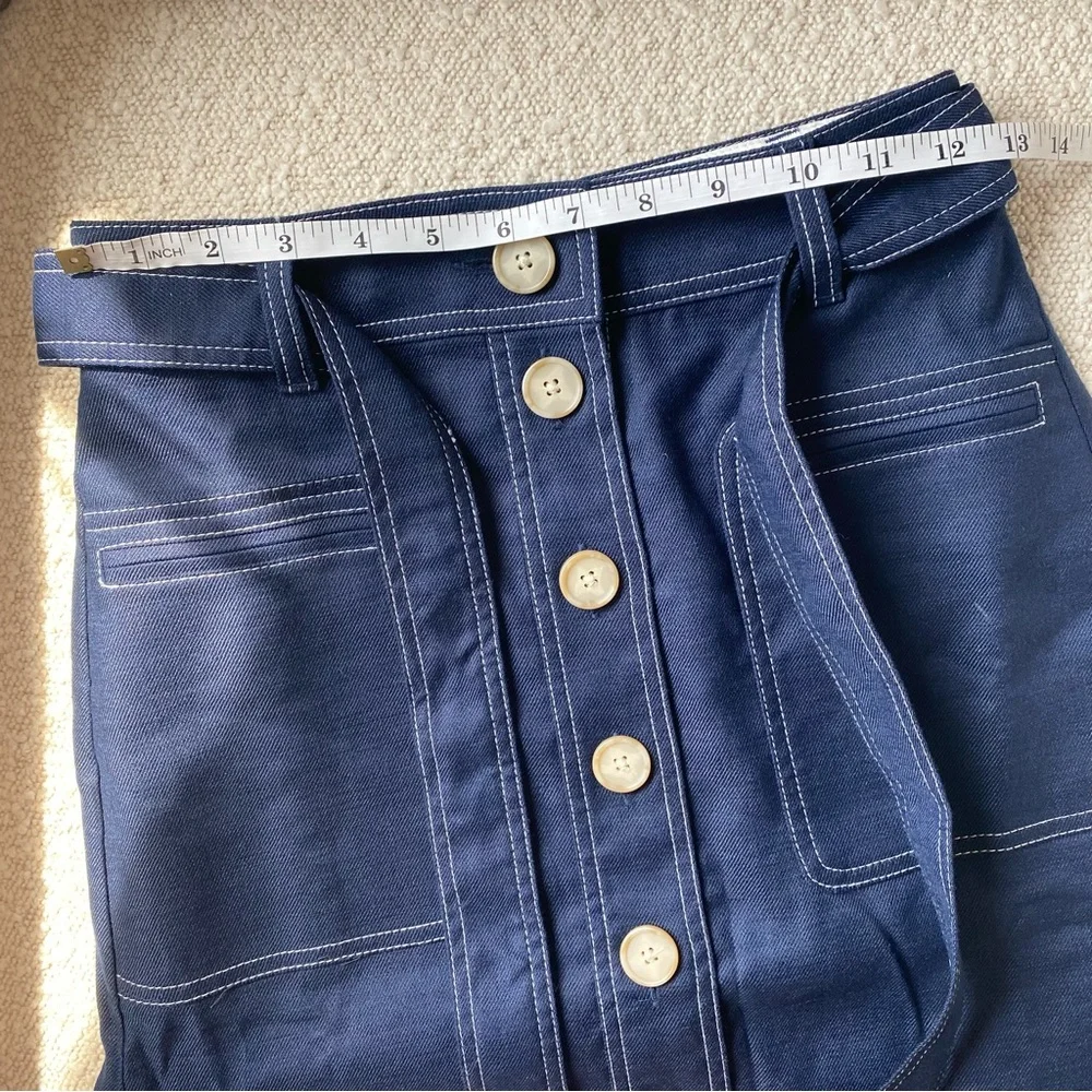 J.Crew button-front skirt in stretch linen 00